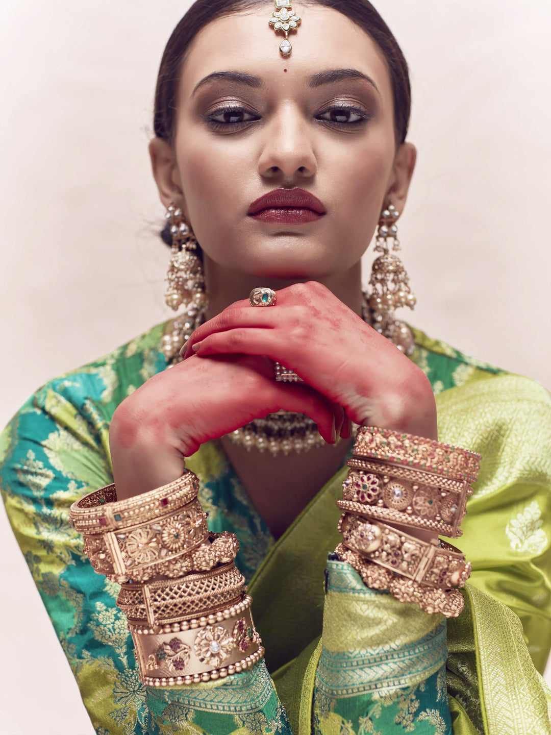 Heavy Viewing Designer Pure Crepe Dola Silk Bridal Traditional Saree In Green-81371