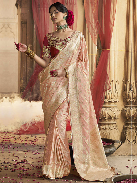 Lace Border Contrast Designer Pure Satin Traditional Saree-91266