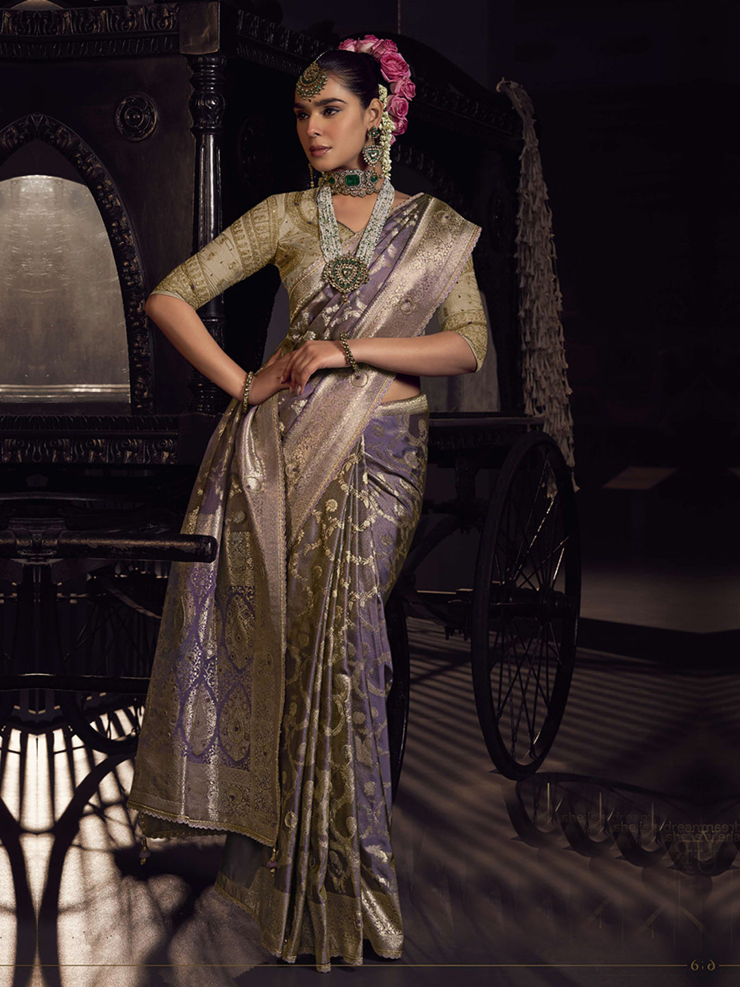 Embroidered Work Designer Viscose Tissue Wedding Partywear Traditional Saree-91255