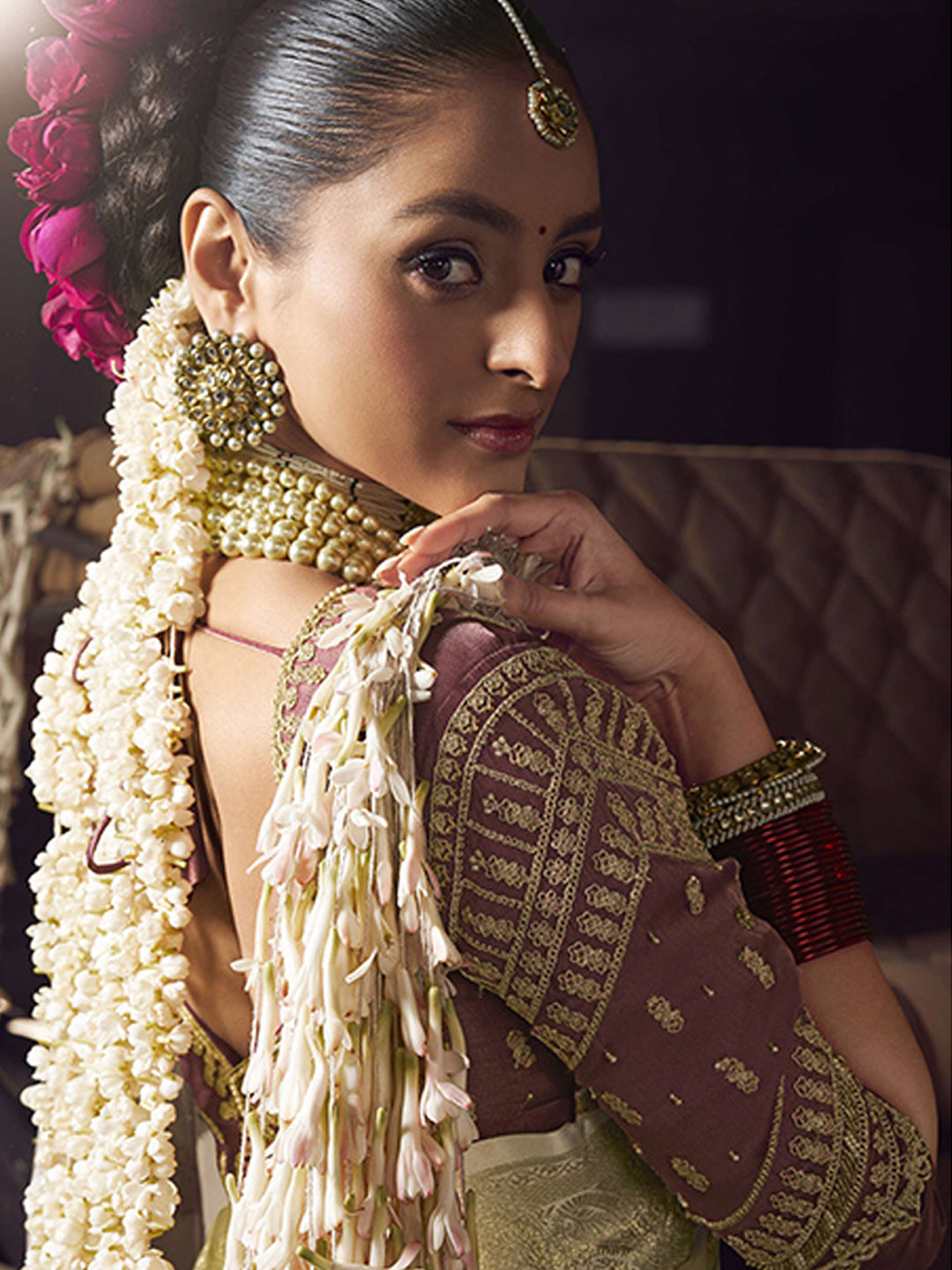 Embroidered Work Designer Viscose Tissue Wedding Partywear Traditional Saree-91256