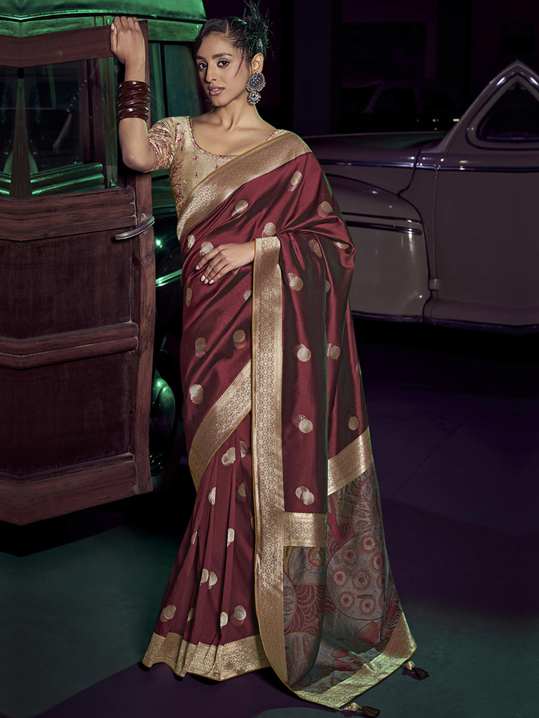 Weaved Border Designer Pure Silk with 3D weaved Pallu Traditional Saree-91250