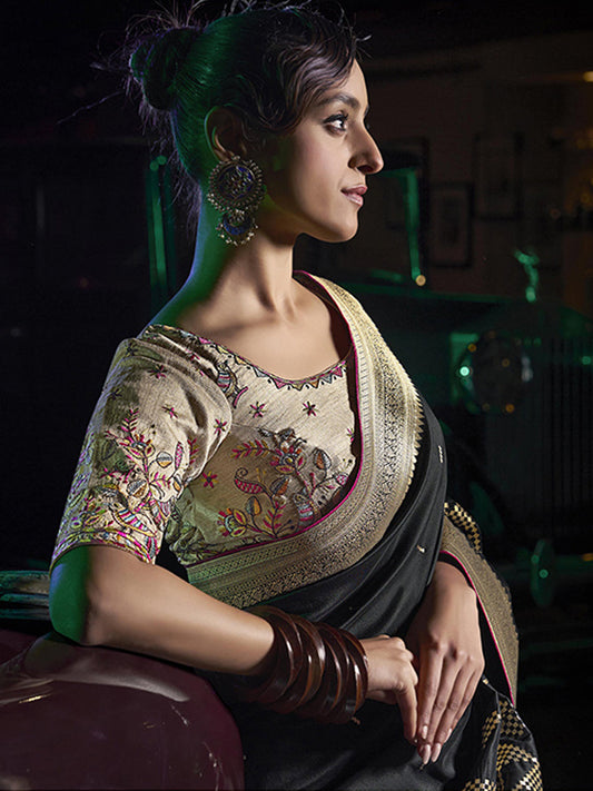 Weaved Border Designer Pure Silk with 3D weaved Pallu Traditional Saree-91251