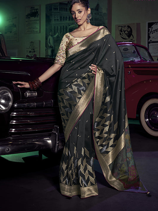 Weaved Border Designer Pure Silk with 3D weaved Pallu Traditional Saree-91251