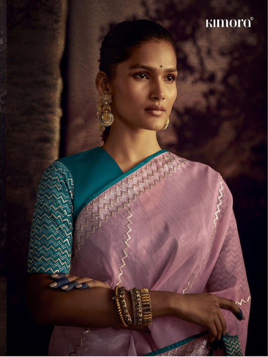 Embroidered Silk Soft Traditional Saree In Pink-80959