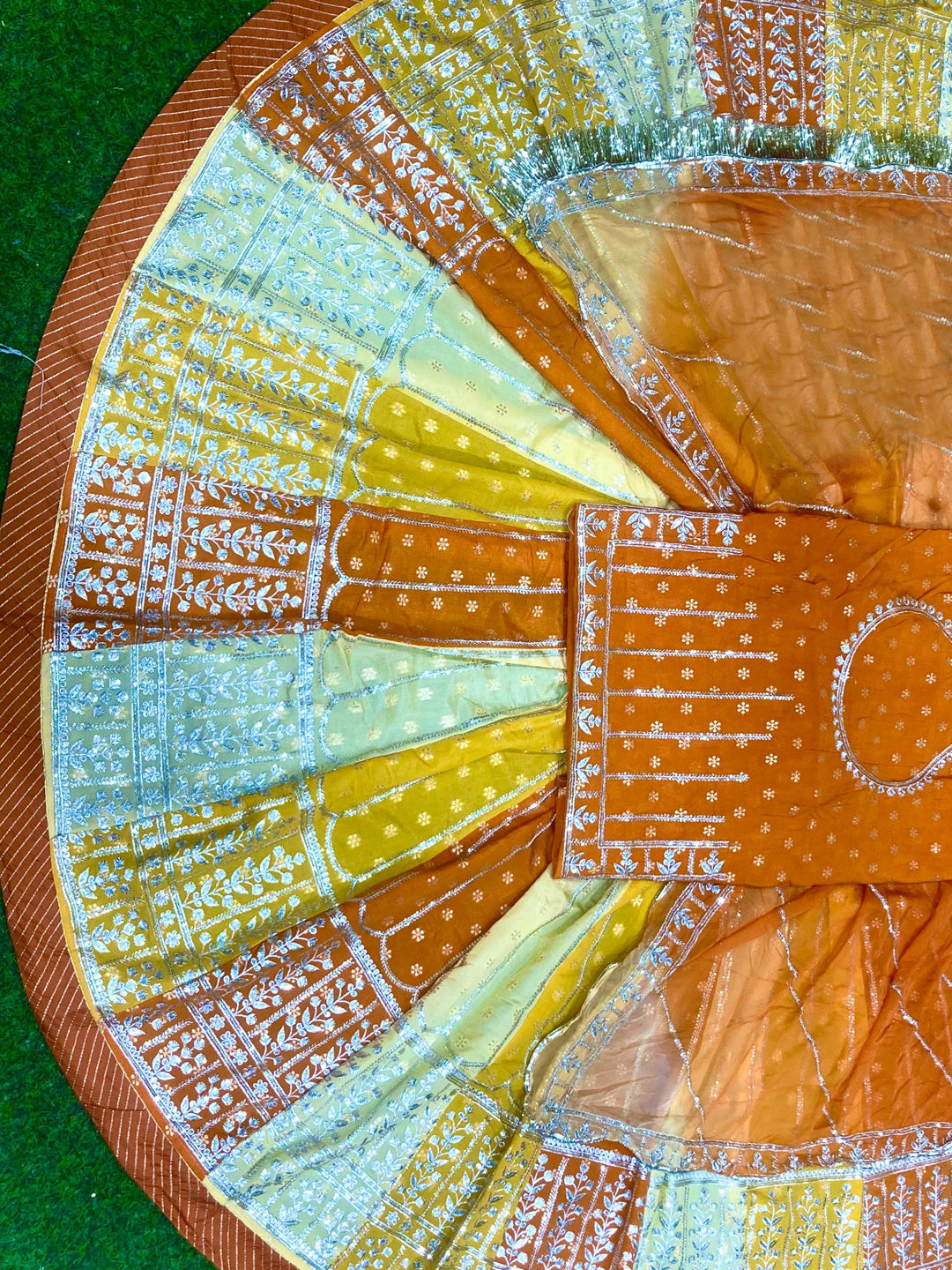 Banarasi 32 Kali Brighter Double color Premium quality Rajputi Poshak-91213