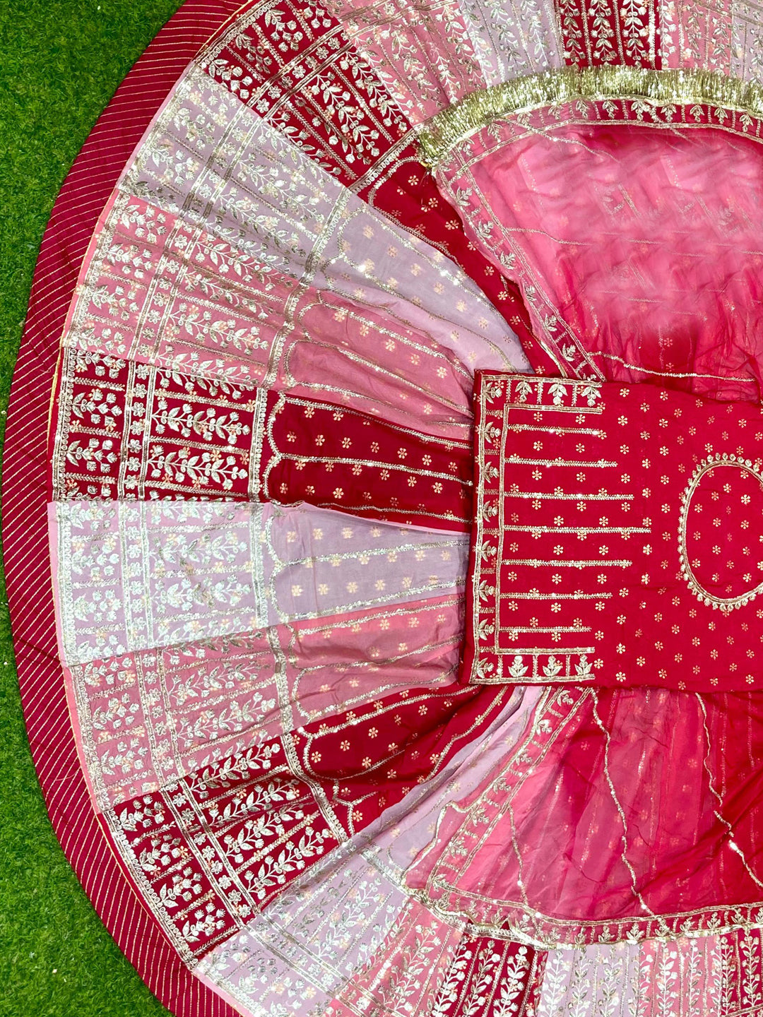 Banarasi 32 Kali Brighter Double color Premium quality Rajputi Poshak-91213