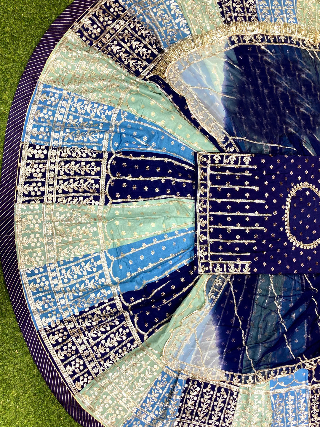 Banarasi 32 Kali Brighter Double color Premium quality Rajputi Poshak-91213