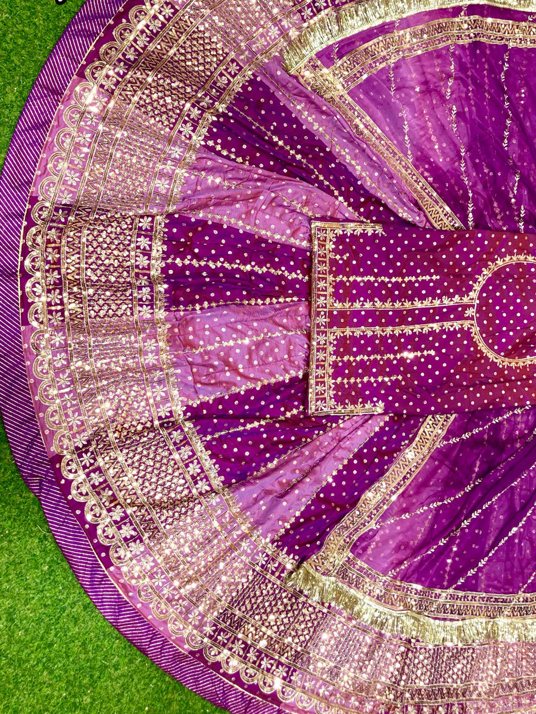 Banarasi 32 Kali Brighter Double color Premium quality Rajputi Poshak-91201