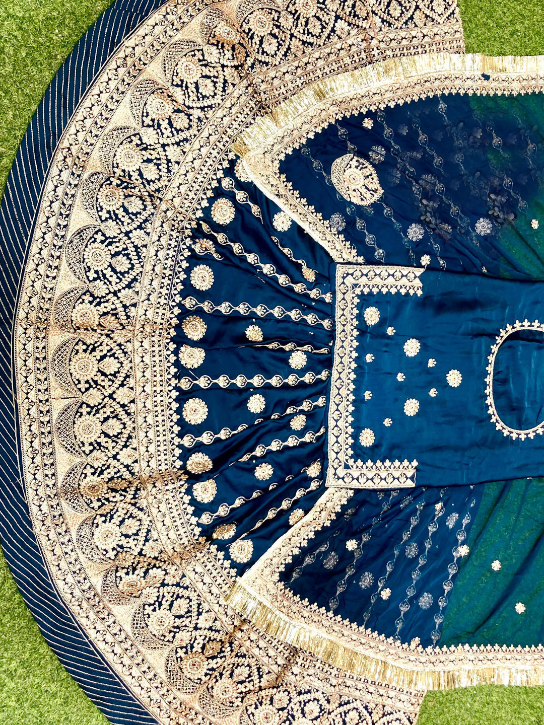 Bamber Satin Wedding Sangeet Premium quality Rajputi Poshak-91298