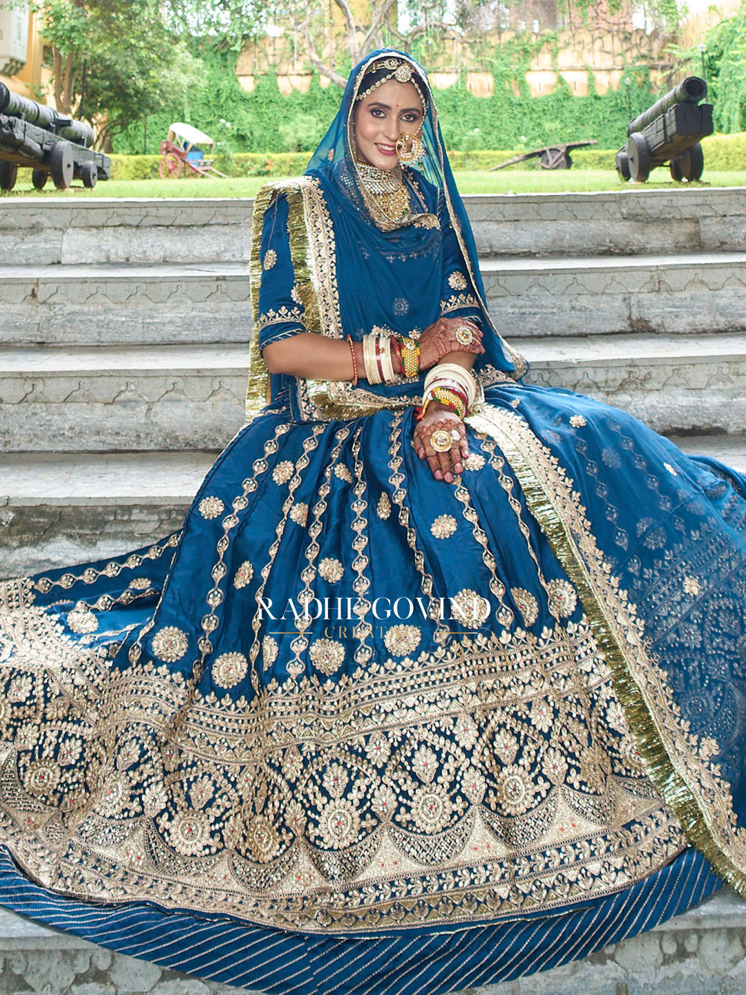 Bamber Satin Wedding Sangeet Premium quality Rajputi Poshak-91298